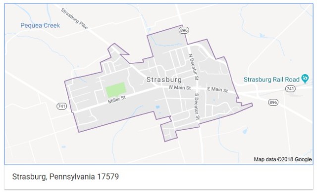 Strasburg PA map